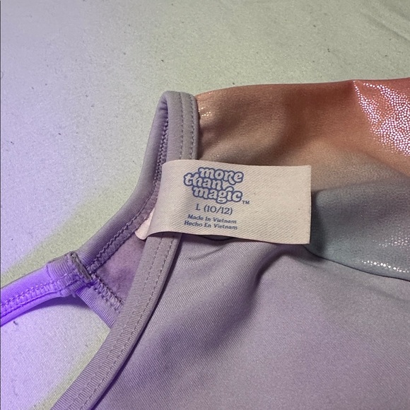 More Than Magic Long Sleeve One Piece Leotard Girls, rainbow foil Size-L (10-12) - Picture 6 of 6